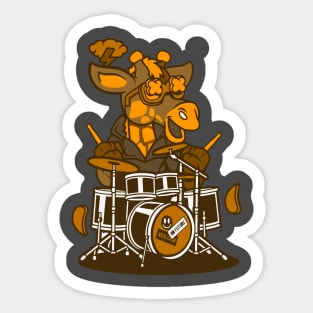 Girrafe Drummer Sticker